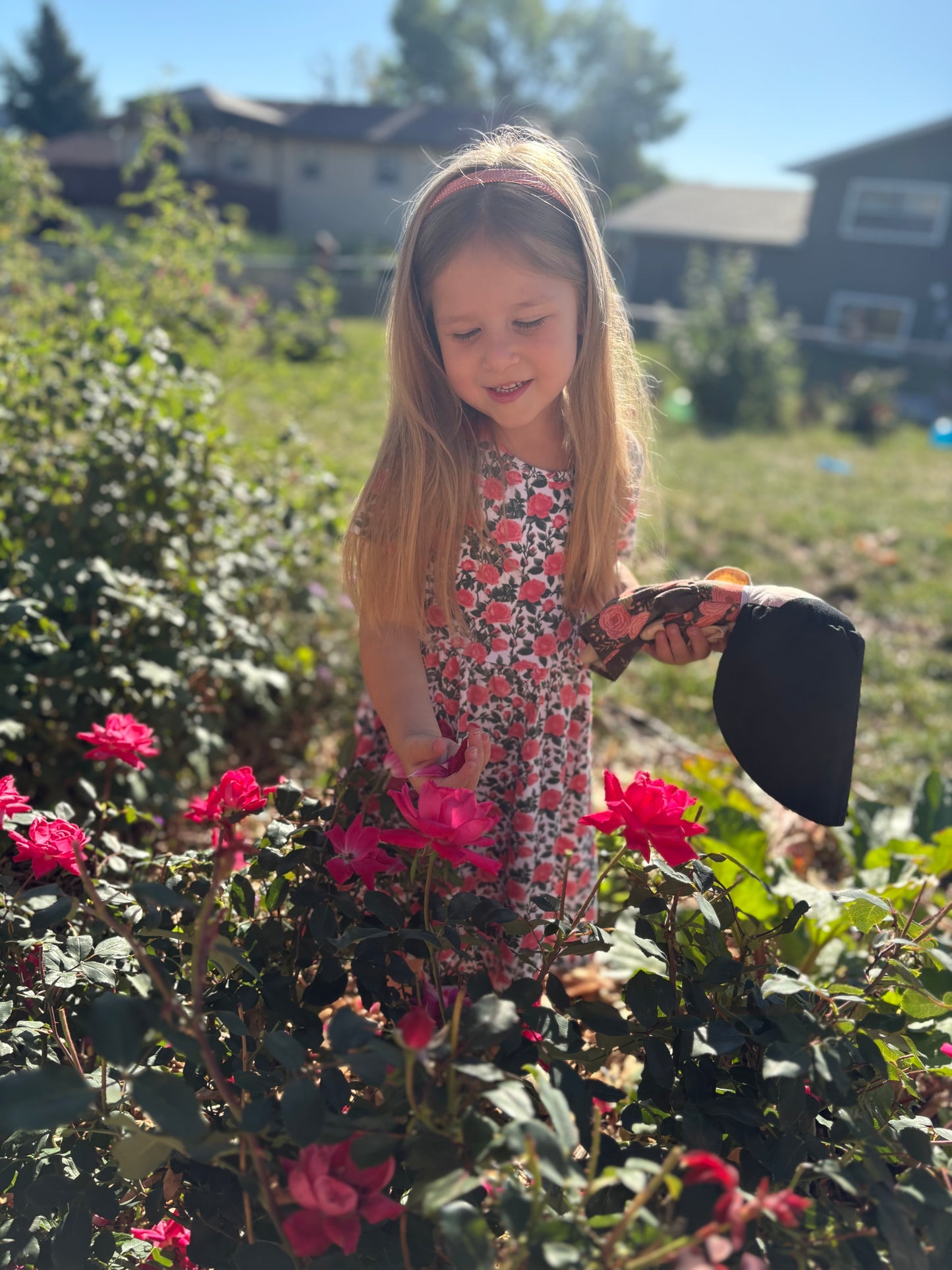 Little Girls Shower of Roses Dress