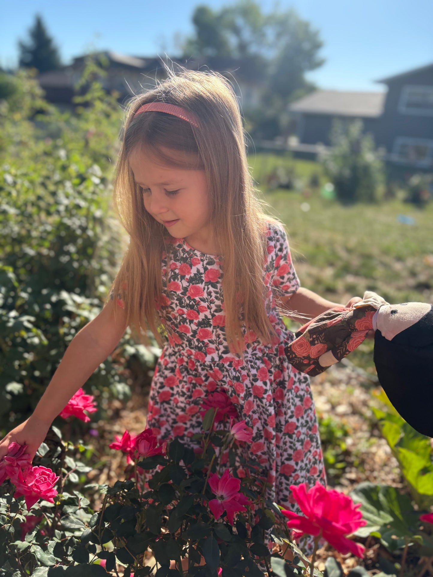 Little Girls Shower of Roses Dress