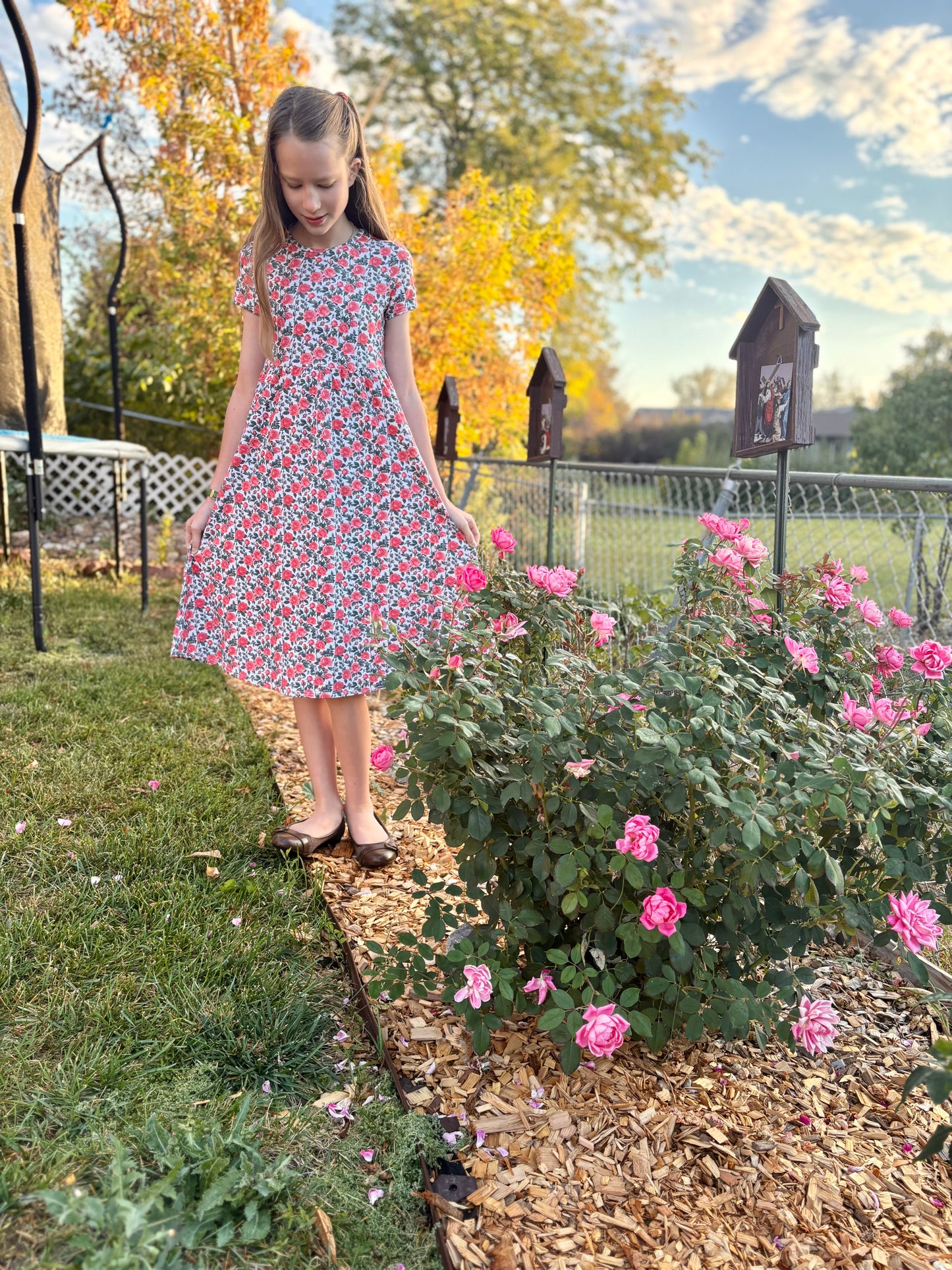Tween's Shower of Roses Dress