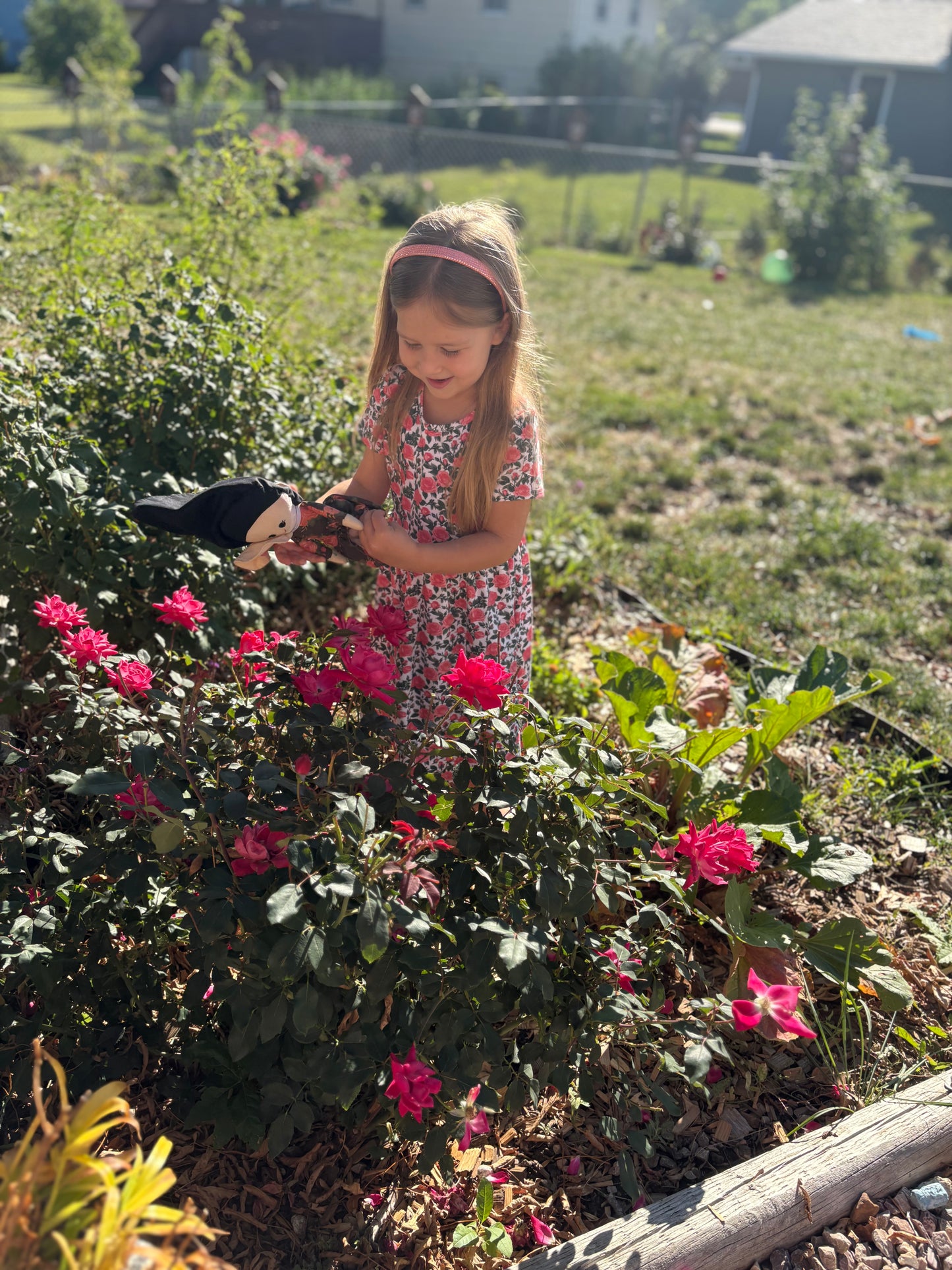 Little Girls Shower of Roses Dress