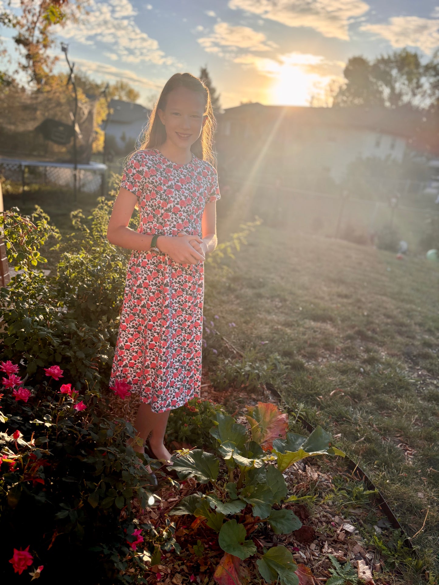 Tween's Shower of Roses Dress