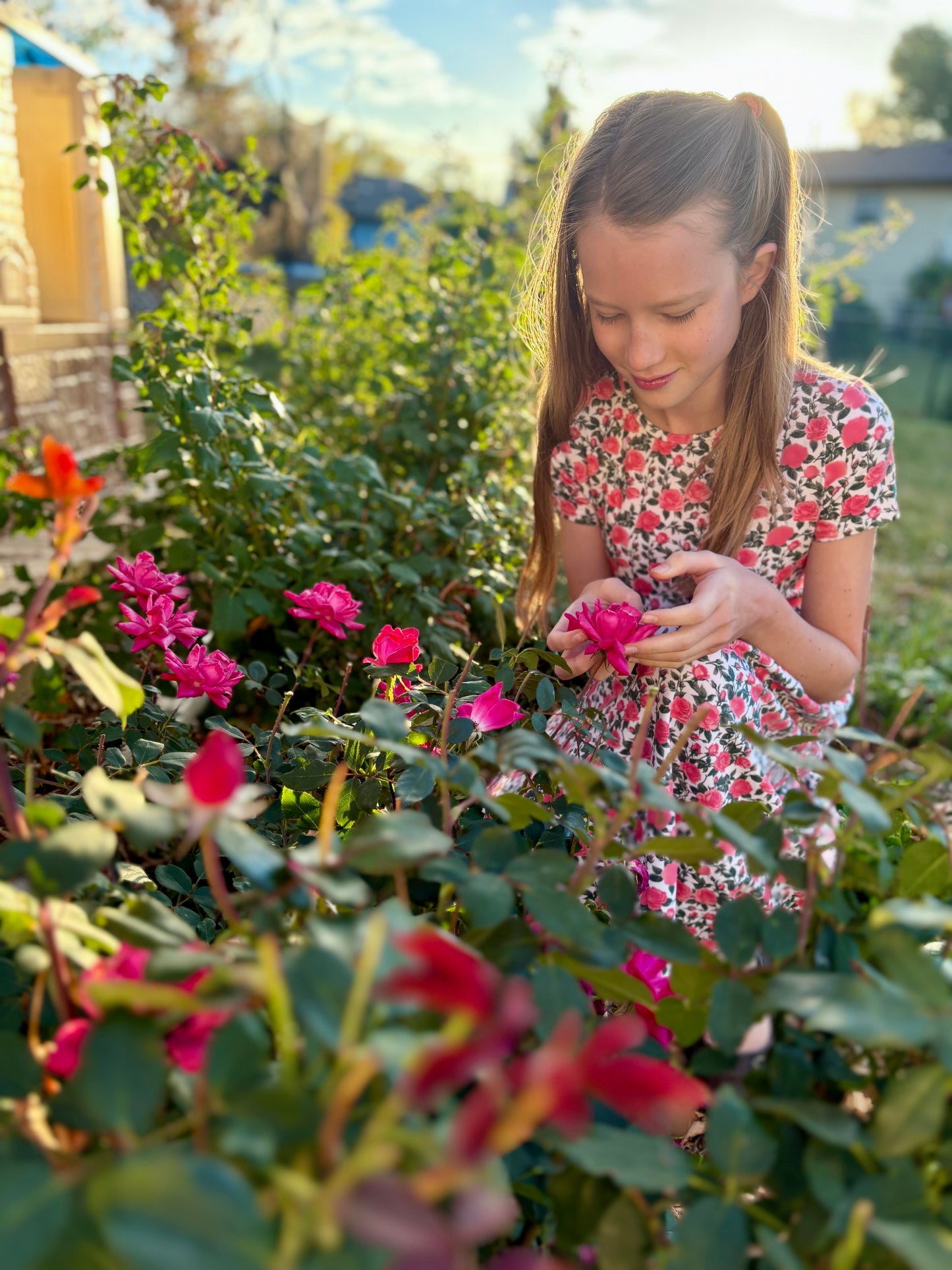 Tween's Shower of Roses Dress