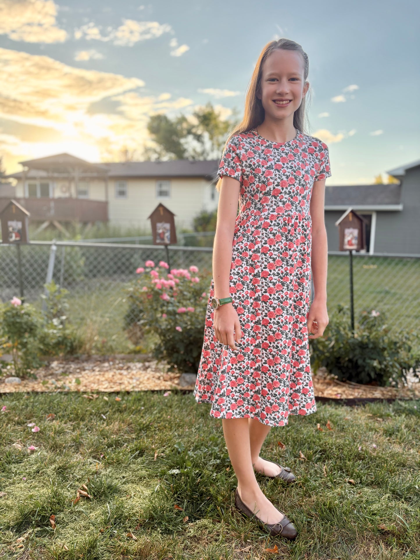 Tween's Shower of Roses Dress